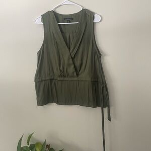 Banana Republic Olive/Dark Green Sleeveless Blouse